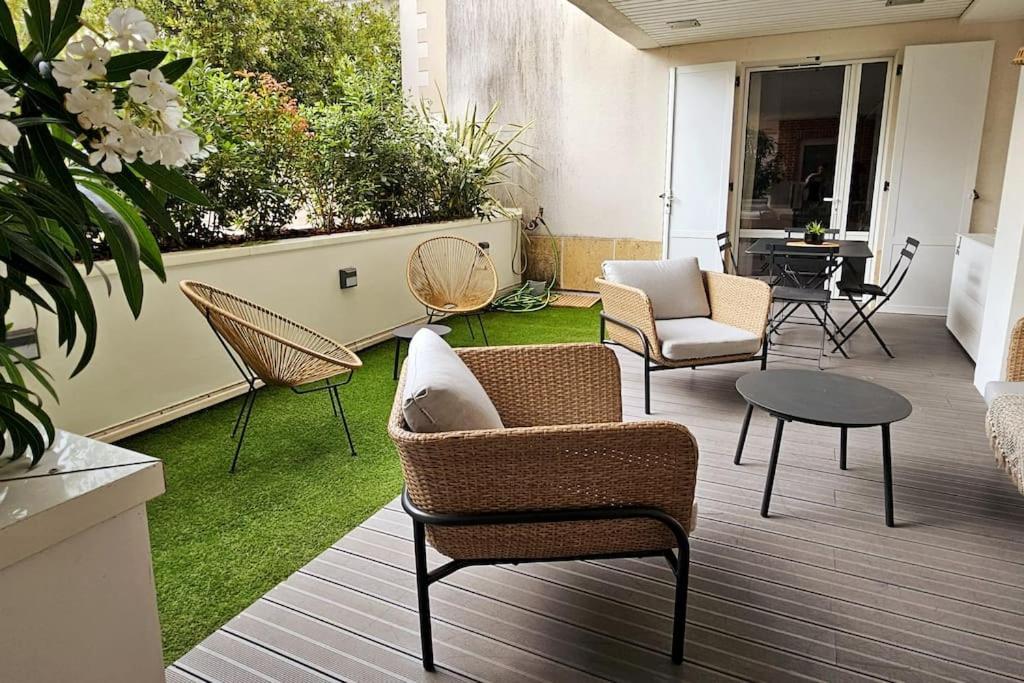 Arcareve - Grand Studio De Standing Avec Terrasse, Jardin Et Acces Direct A La Plage Аркашон Екстер'єр фото